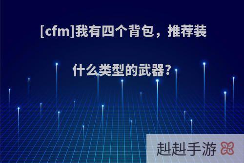 [cfm]我有四个背包，推荐装什么类型的武器?