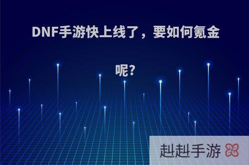 DNF手游快上线了，要如何氪金呢?