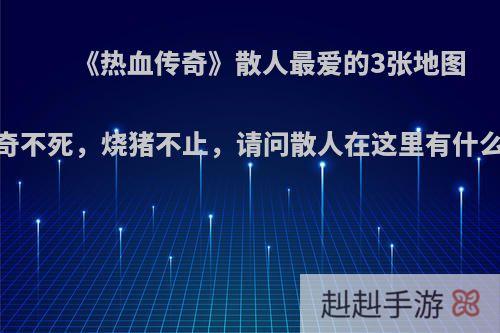 《热血传奇》散人最爱的3张地图，传奇不死，烧猪不止，请问散人在这里有什么好处?