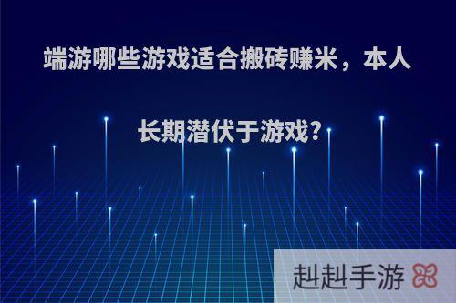 端游哪些游戏适合搬砖赚米，本人长期潜伏于游戏?