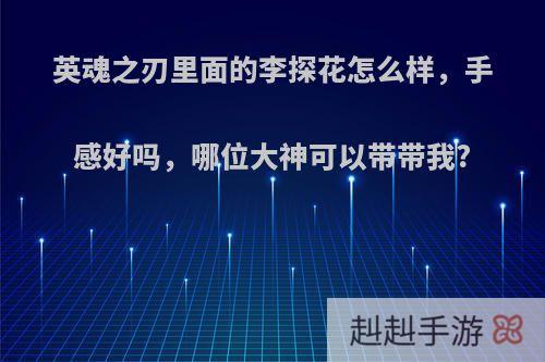 英魂之刃里面的李探花怎么样，手感好吗，哪位大神可以带带我?