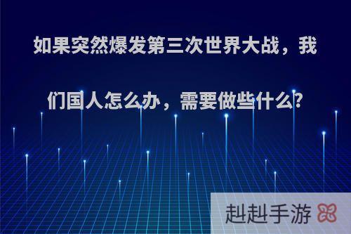 如果突然爆发第三次世界大战，我们国人怎么办，需要做些什么?