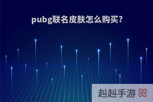 pubg联名皮肤怎么购买?