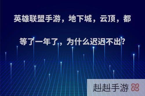 英雄联盟手游，地下城，云顶，都等了一年了，为什么迟迟不出?