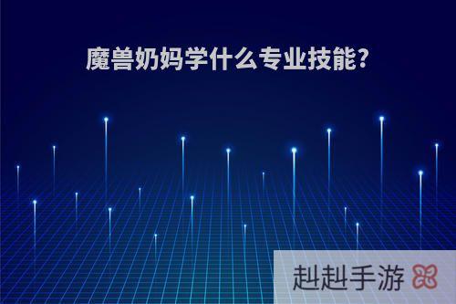 魔兽奶妈学什么专业技能?