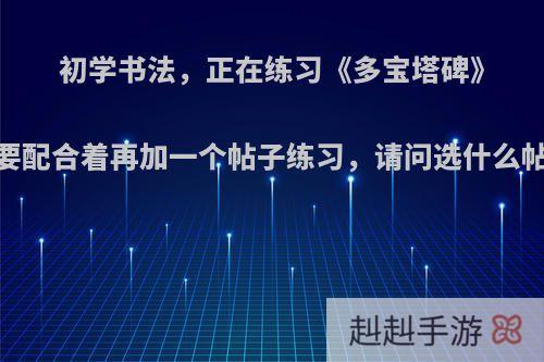 初学书法，正在练习《多宝塔碑》，想要配合着再加一个帖子练习，请问选什么帖子好?