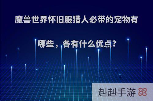 魔兽世界怀旧服猎人必带的宠物有哪些，各有什么优点?(怀旧服猎人必备宠物)