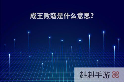 成王败寇是什么意思?