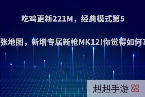 吃鸡更新221M，经典模式第5张地图，新增专属新枪MK12!你觉得如何?