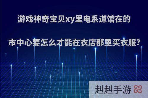 游戏神奇宝贝xy里电系道馆在的市中心要怎么才能在衣店那里买衣服?