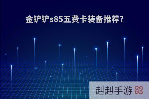 金铲铲s85五费卡装备推荐?