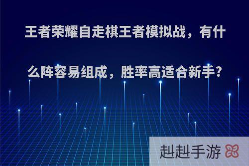 王者荣耀自走棋王者模拟战，有什么阵容易组成，胜率高适合新手?