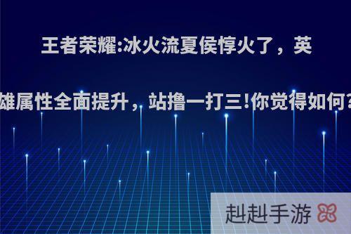 王者荣耀:冰火流夏侯惇火了，英雄属性全面提升，站撸一打三!你觉得如何?