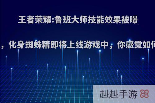 王者荣耀:鲁班大师技能效果被曝光，化身蜘蛛精即将上线游戏中，你感觉如何?