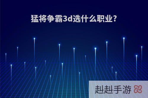 猛将争霸3d选什么职业?