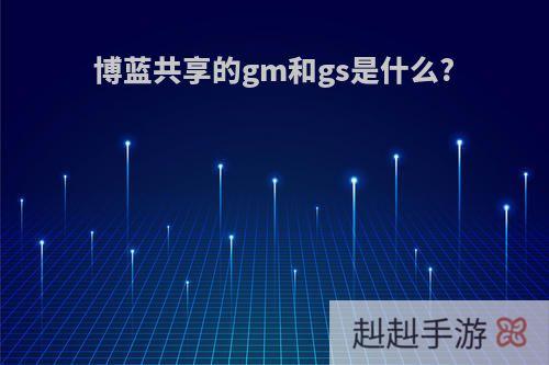 博蓝共享的gm和gs是什么?