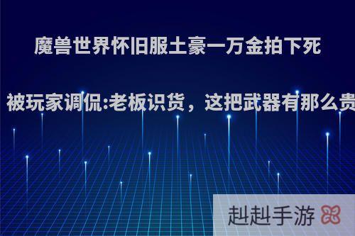 魔兽世界怀旧服土豪一万金拍下死召，被玩家调侃:老板识货，这把武器有那么贵吗?