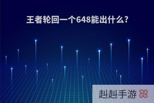 王者轮回一个648能出什么?