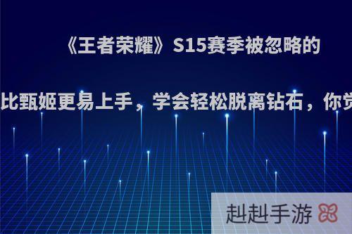 《王者荣耀》S15赛季被忽略的法王，比甄姬更易上手，学会轻松脱离钻石，你觉得呢?