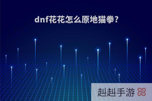 dnf花花怎么原地猫拳?