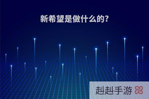 新希望是做什么的?