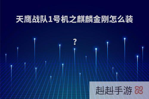 天鹰战队1号机之麒麟金刚怎么装?