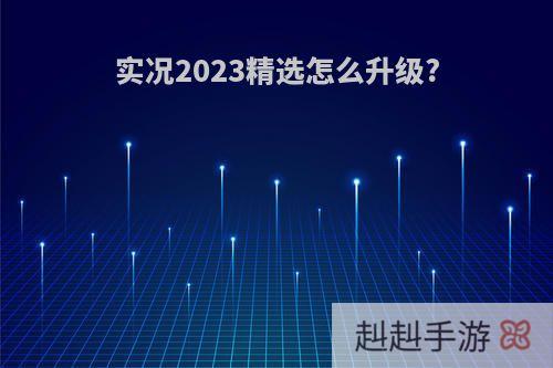 实况2023精选怎么升级?