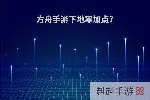 方舟手游下地牢加点?