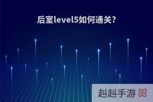 后室level5如何通关?