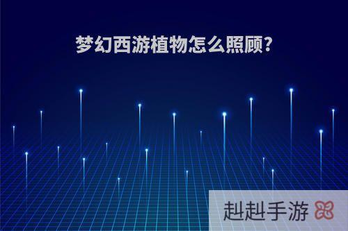 梦幻西游植物怎么照顾?