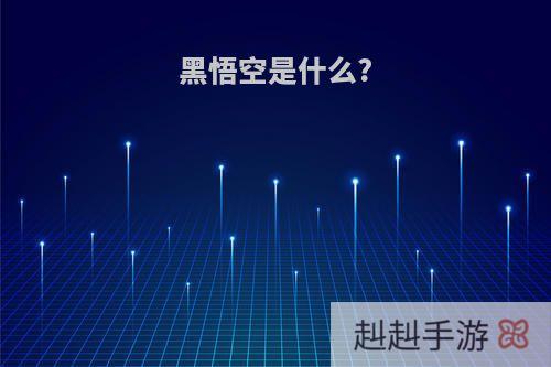 黑悟空是什么?