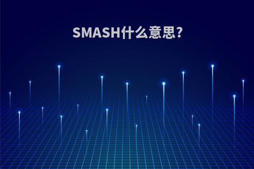 SMASH什么意思?