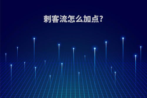 刺客流怎么加点?