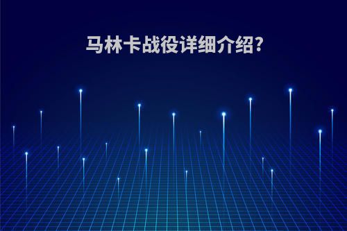 马林卡战役详细介绍?