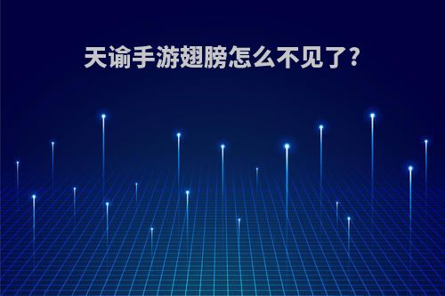 天谕手游翅膀怎么不见了?