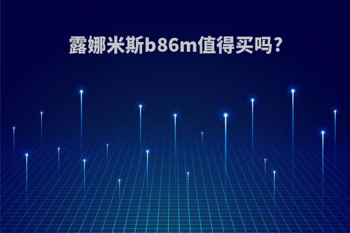 露娜米斯b86m值得买吗?