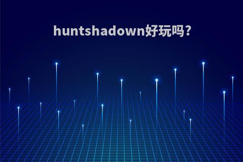 huntshadown好玩吗?